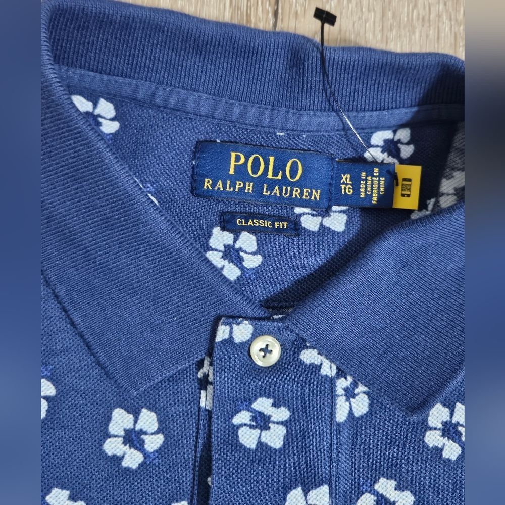 Polo Ralph Lauren Men's Floral Hibiscus Print Classic Fit Polo Shirt XL - Picture 9 of 10